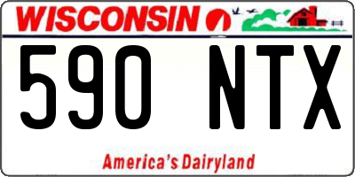 WI license plate 590NTX