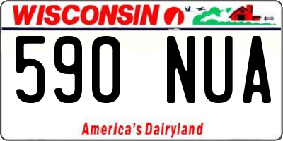 WI license plate 590NUA