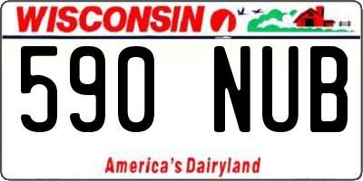 WI license plate 590NUB