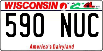 WI license plate 590NUC