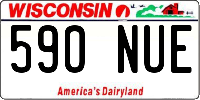 WI license plate 590NUE