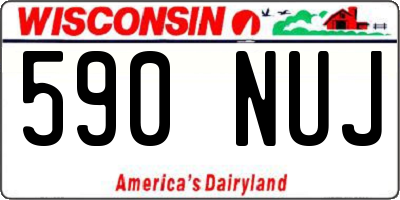 WI license plate 590NUJ
