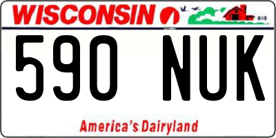 WI license plate 590NUK