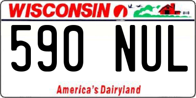 WI license plate 590NUL