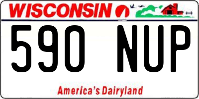 WI license plate 590NUP