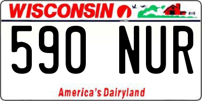 WI license plate 590NUR