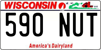 WI license plate 590NUT