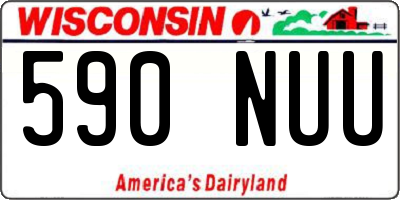 WI license plate 590NUU