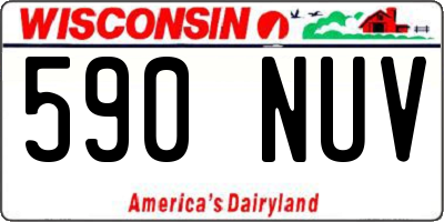WI license plate 590NUV
