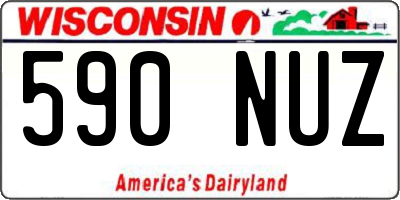 WI license plate 590NUZ