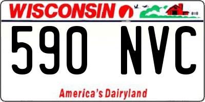 WI license plate 590NVC