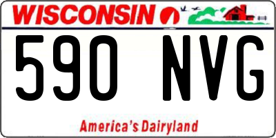 WI license plate 590NVG