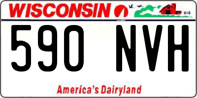 WI license plate 590NVH