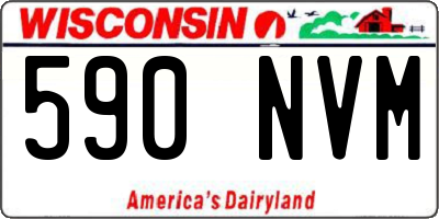 WI license plate 590NVM