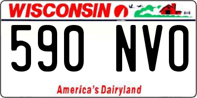WI license plate 590NVO