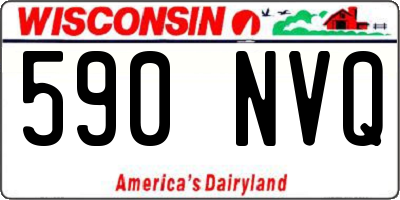 WI license plate 590NVQ