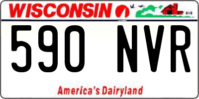 WI license plate 590NVR