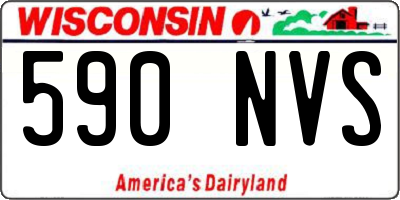 WI license plate 590NVS
