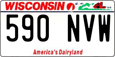 WI license plate 590NVW