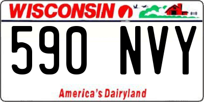 WI license plate 590NVY