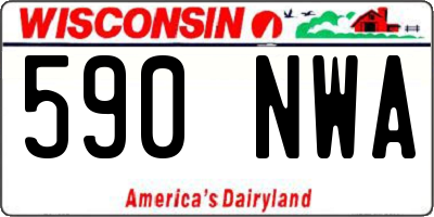 WI license plate 590NWA