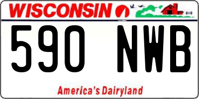 WI license plate 590NWB