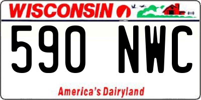WI license plate 590NWC