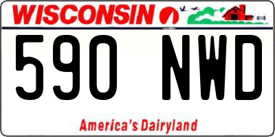 WI license plate 590NWD