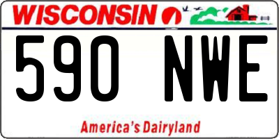 WI license plate 590NWE