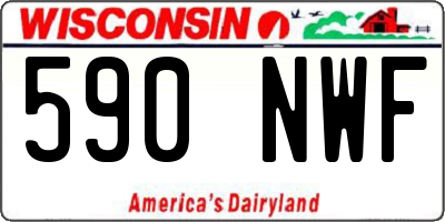 WI license plate 590NWF