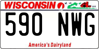 WI license plate 590NWG