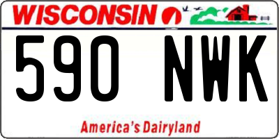 WI license plate 590NWK