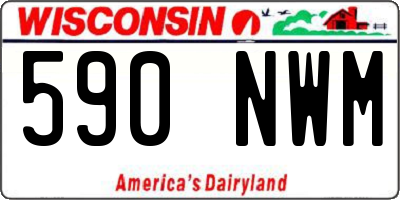 WI license plate 590NWM