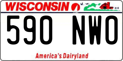 WI license plate 590NWO