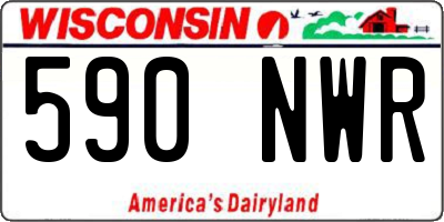 WI license plate 590NWR