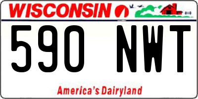 WI license plate 590NWT