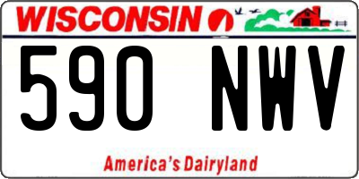 WI license plate 590NWV
