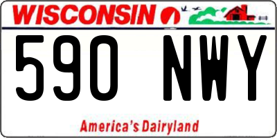 WI license plate 590NWY