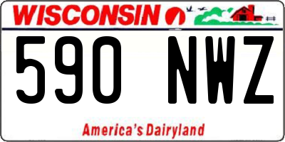 WI license plate 590NWZ
