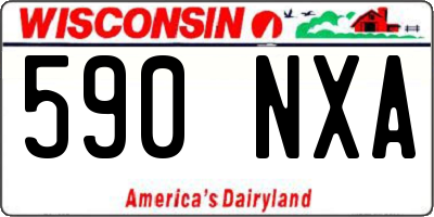 WI license plate 590NXA
