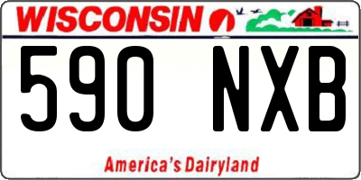 WI license plate 590NXB