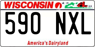 WI license plate 590NXL