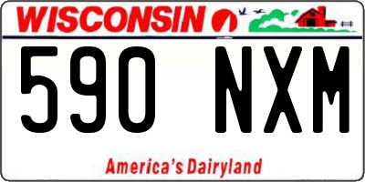 WI license plate 590NXM