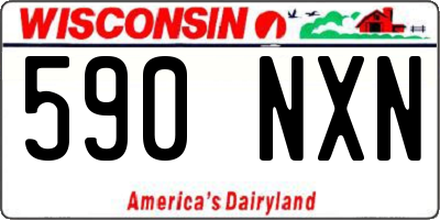 WI license plate 590NXN