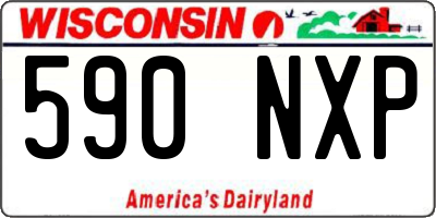 WI license plate 590NXP
