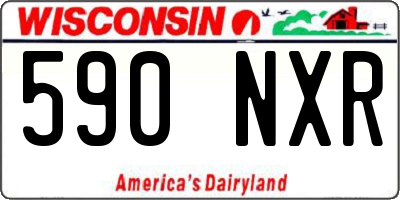 WI license plate 590NXR