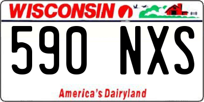 WI license plate 590NXS