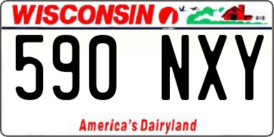 WI license plate 590NXY