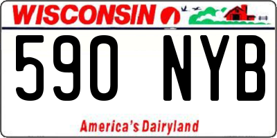 WI license plate 590NYB