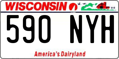 WI license plate 590NYH